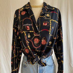 Chainlink hermes style blouse